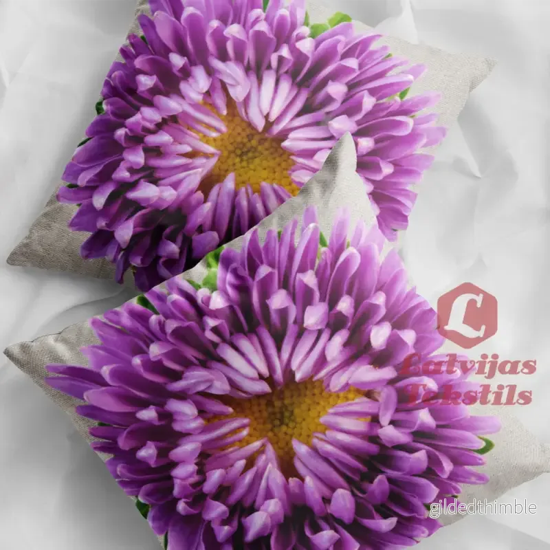 Dekoratīvais spilvens | kolekcija «Asteres» | «Violetā astere» - Bild 2