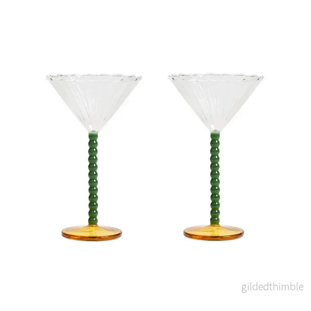 Coupeglas Perle Green 2-pack Coupeglas Perle Green 2-pack
