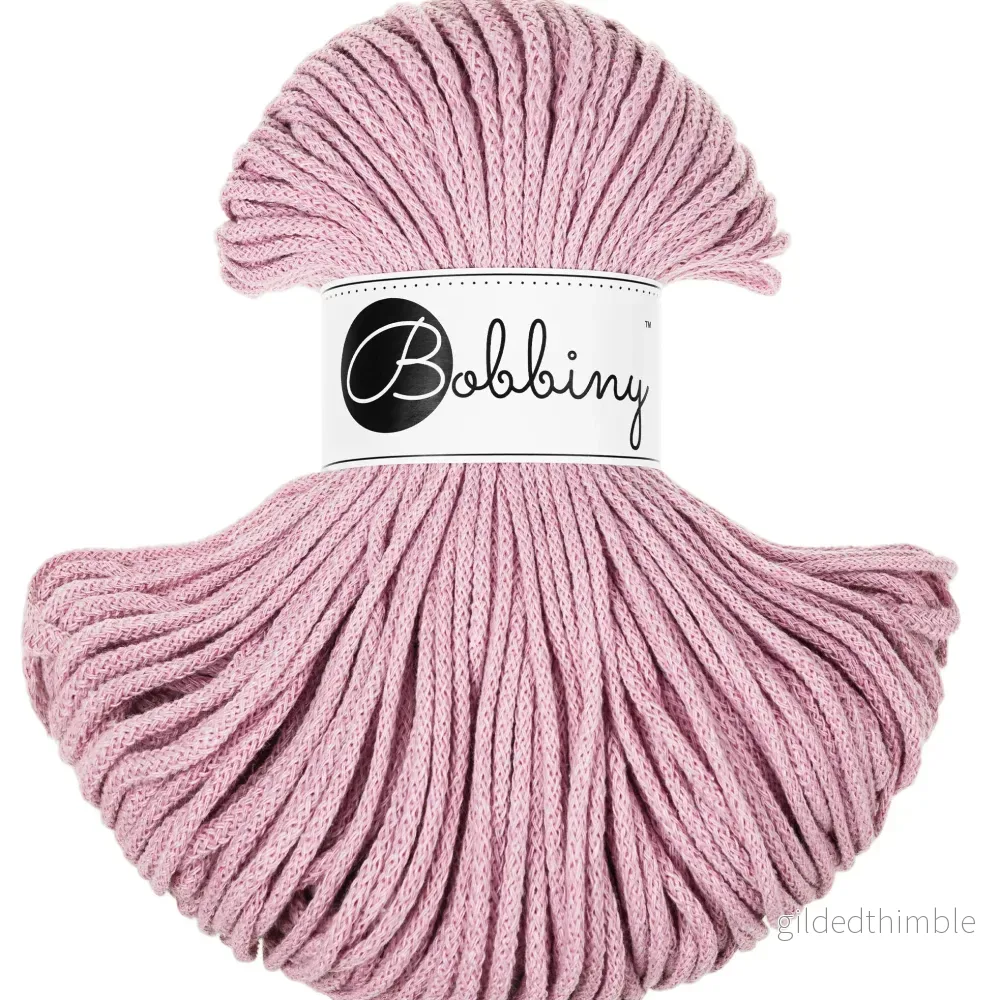 DUSTY ROSE Junior 3 mm. mjukt bomullssnöre