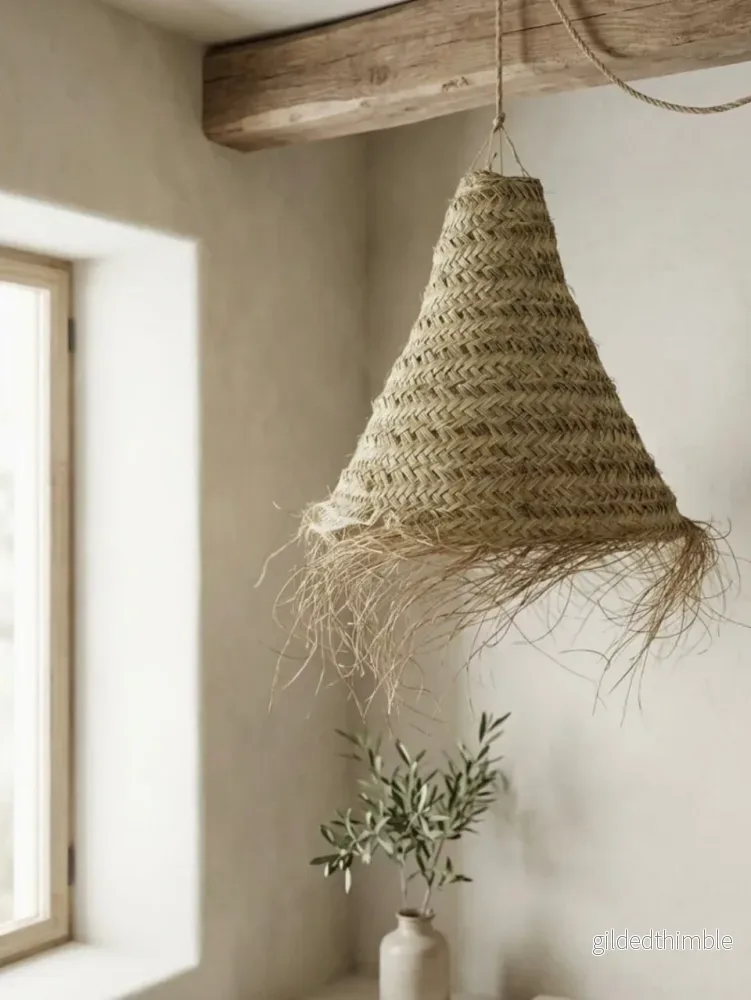 Lampskärm i strå 'Cone' Ø 50 - Bild 3