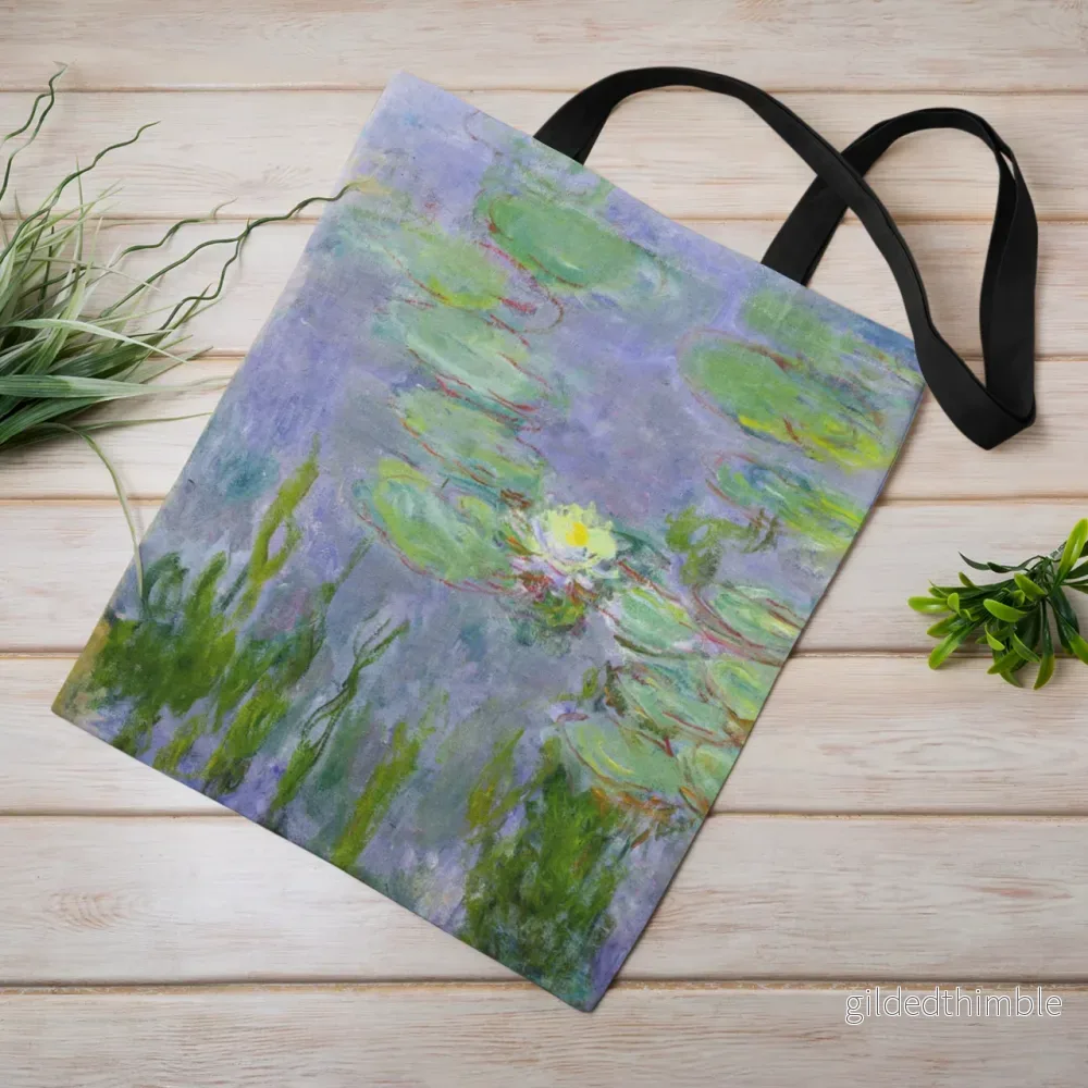 Lina vai kokvilnas auduma maisiņš «Waterlilies – 1915» | Kolekcija «Claude Monet» Lina vai kokvilnas auduma maisiņš «Waterlilies – 1915» | Kolekcija «Claude Monet»