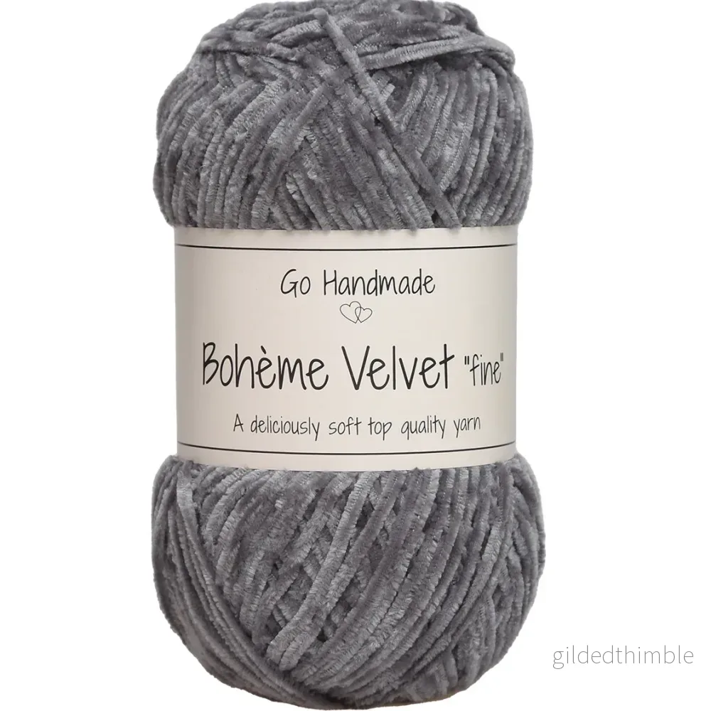 Dark Grey - Bohème Velvet "Fine"