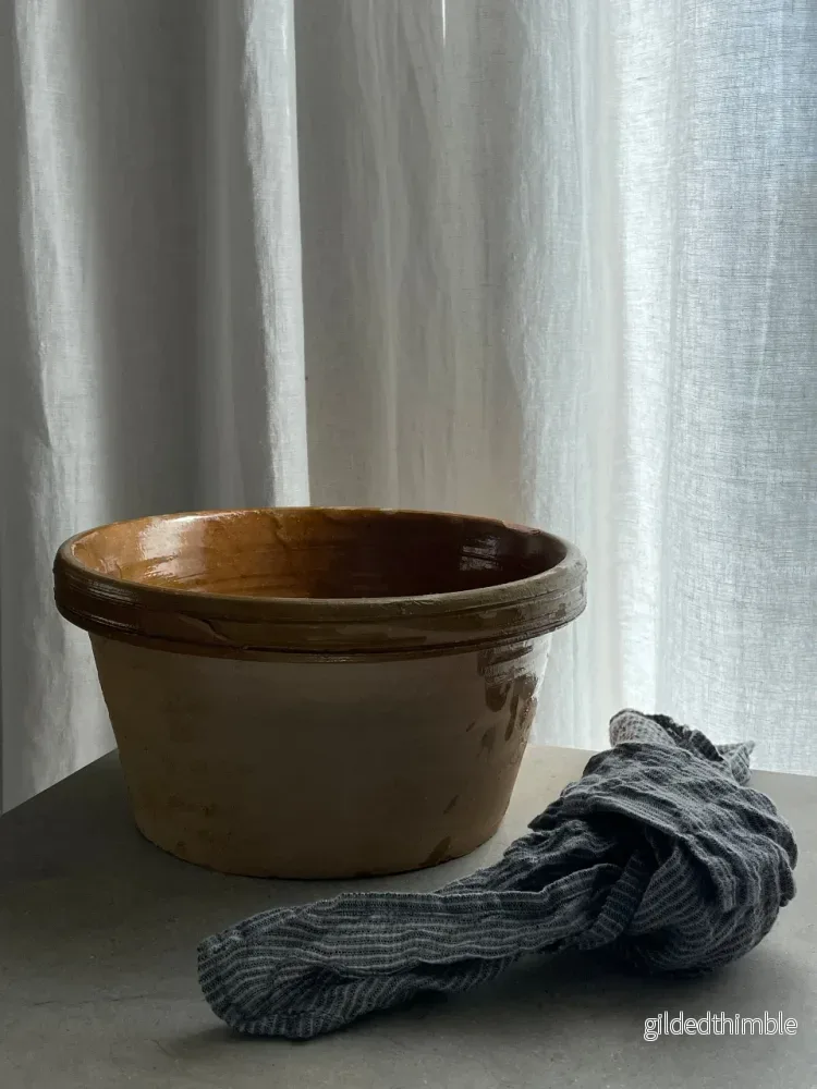 Fransk skål Tian 'Nr 14' antik - Bild 3
