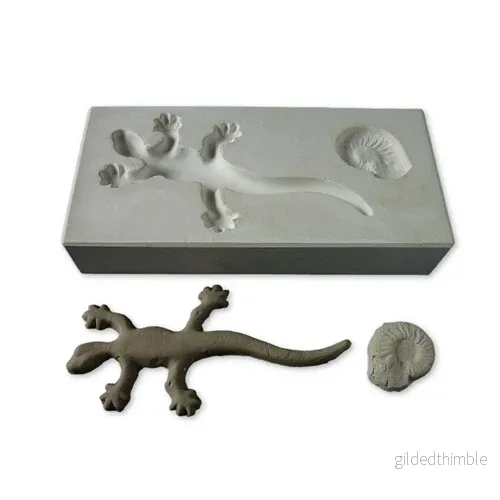 Gipsform Gekko + Ammonit