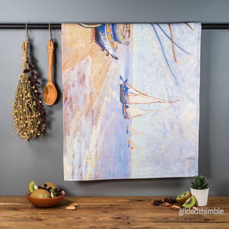 Lina dvielis | Vinsents van Gogs ”Zvejas laivas” Lina dvielis | Vinsents van Gogs ”Zvejas laivas”