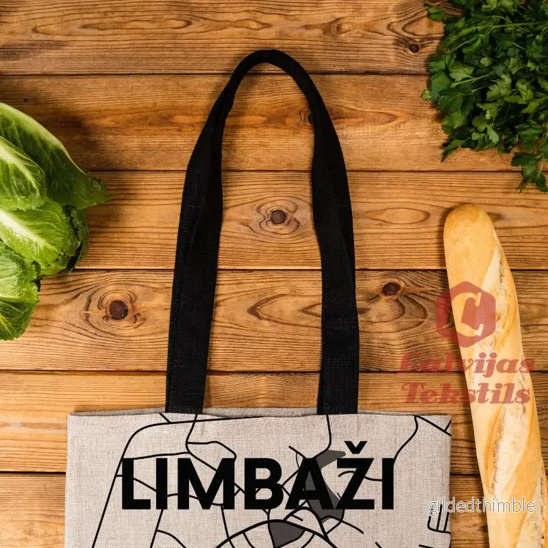 Pelēka lina auduma maisiņš "Limbaži" - Bild 2