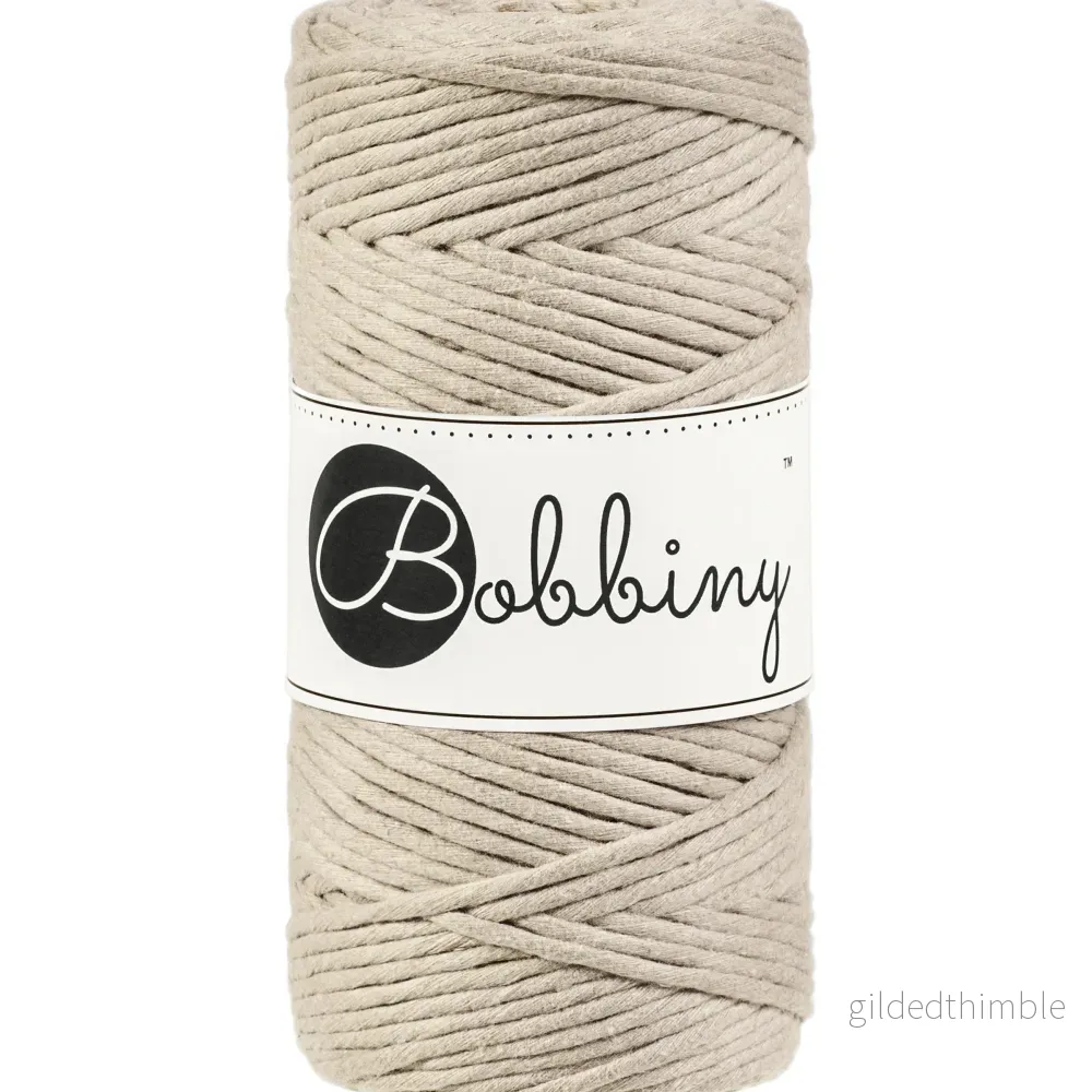 BEIGE enkeltvinnat rep 3 mm. 100 m. BEIGE enkeltvinnat rep 3 mm. 100 m.
