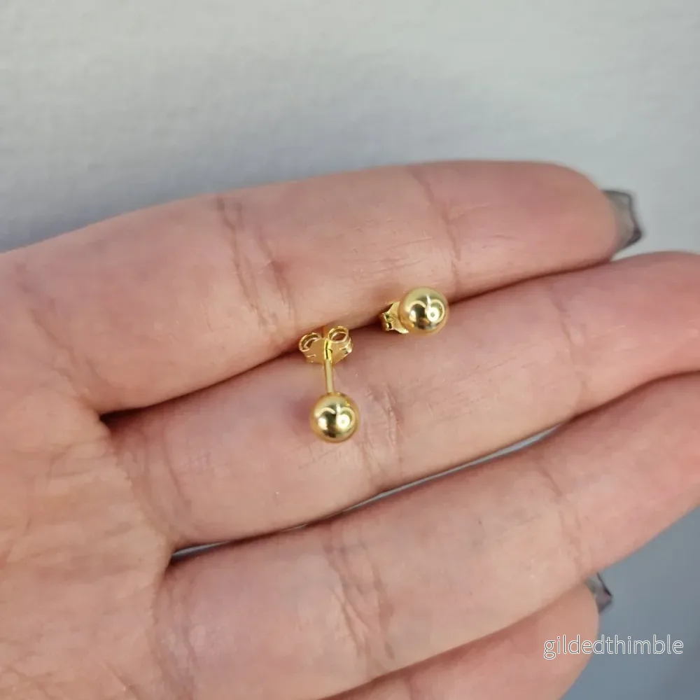 Kulörhängen 5mm förgyllda Kulörhängen 5mm förgyllda