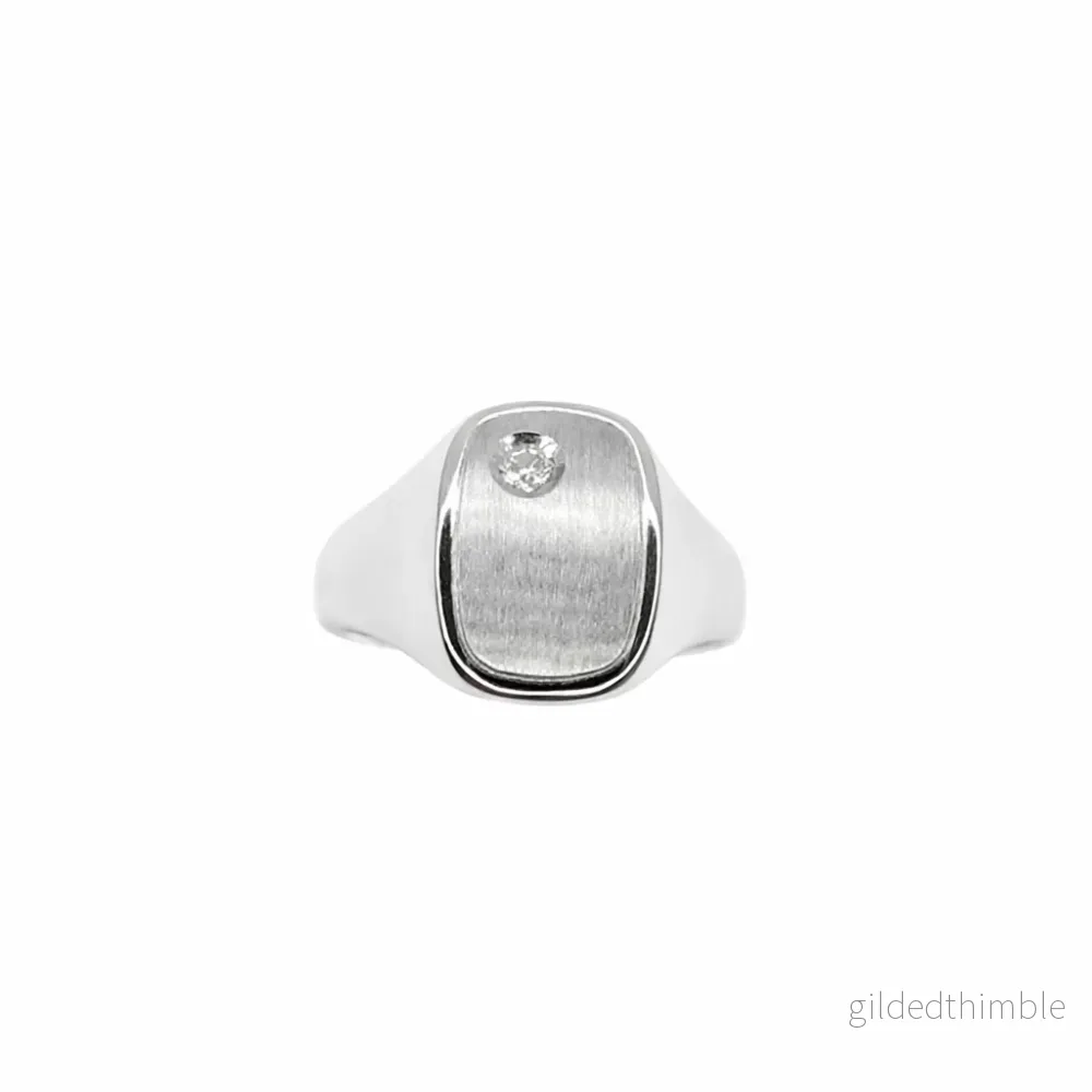 Klackring 18k vitguld med diamant 0,02ct - Bild 2
