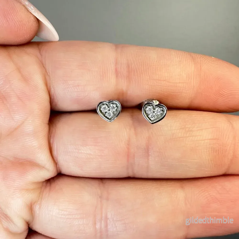 Diamantörhängen hjärta vitguld 0,12ct Diamantörhängen hjärta vitguld 0,12ct