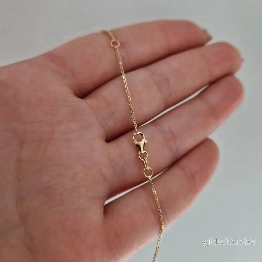 Hänge med kedja 2 hjärtan 18k guld - Bild 2