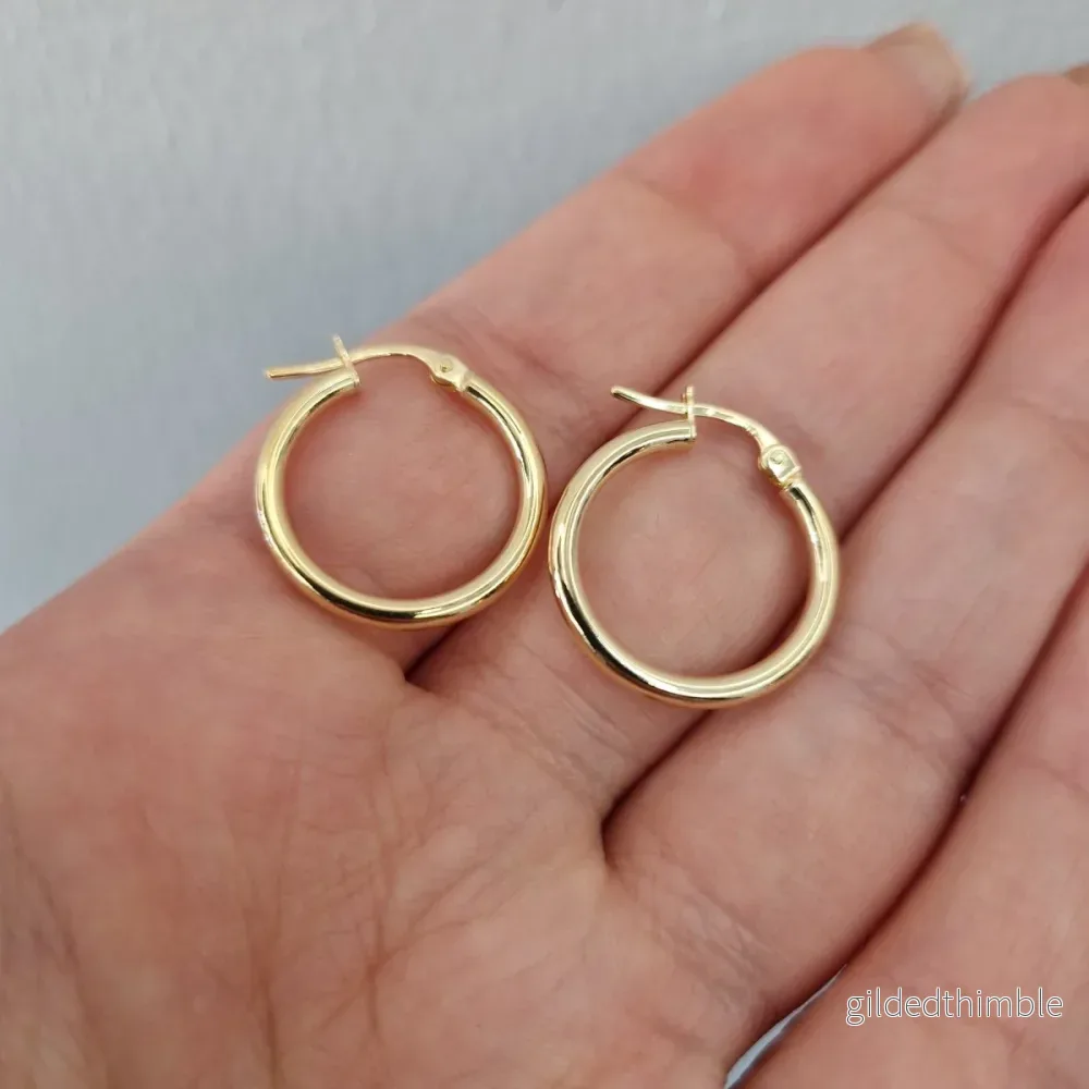Creoler 19mm i diameter 18k guld Creoler 19mm i diameter 18k guld