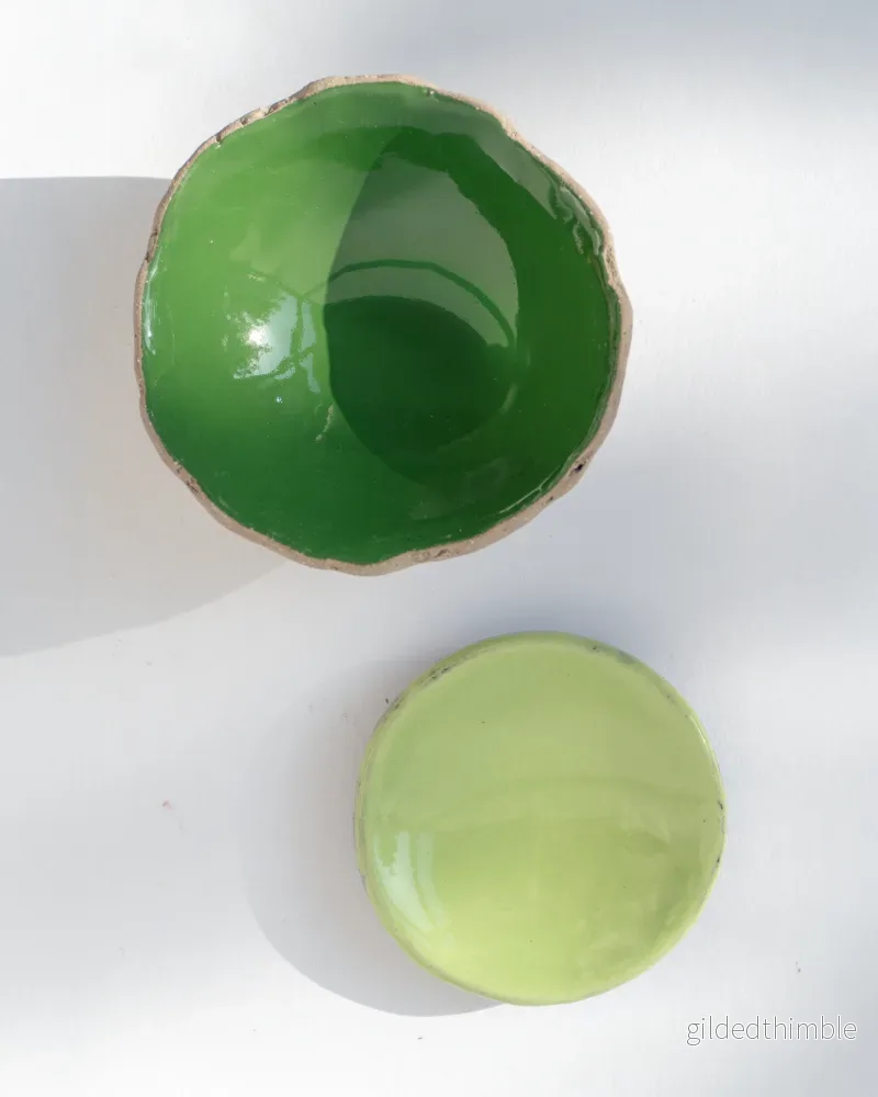 Lergodsglasyr 9376 Apple Green - Bild 2