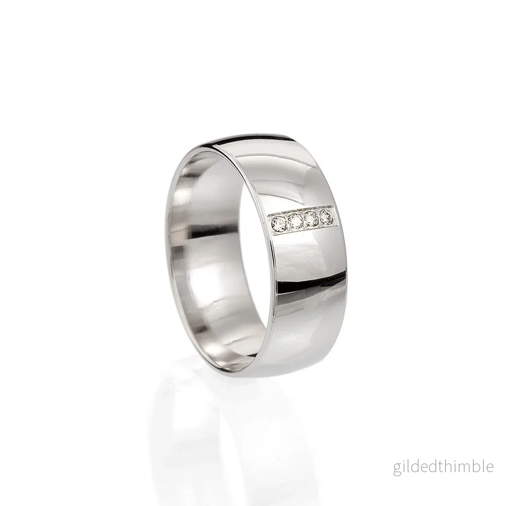 Vigselring Marit 18k vitguld
