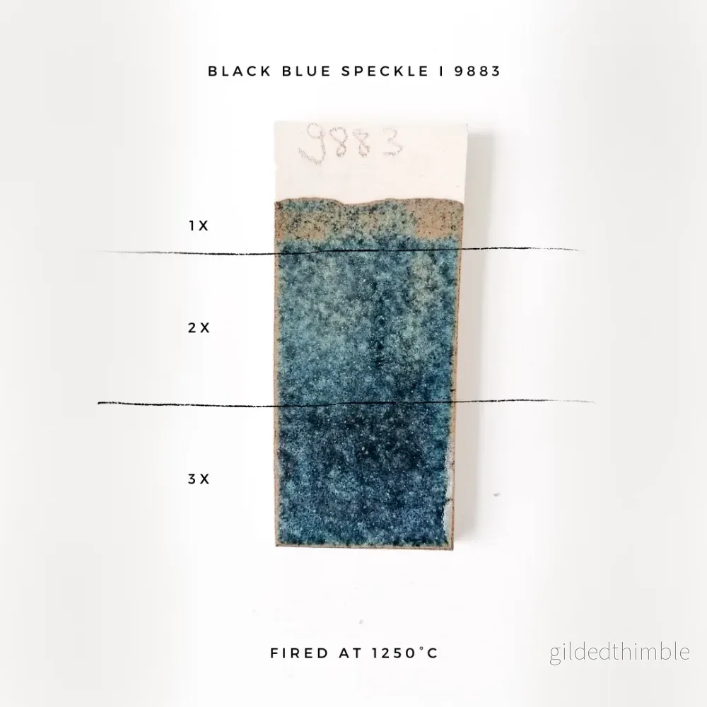 Stengodsglasyr 9883 Black Blue Speckle - Bild 2