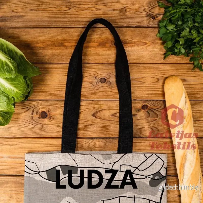 Pelēka lina auduma maisiņš "Ludza" - Bild 2