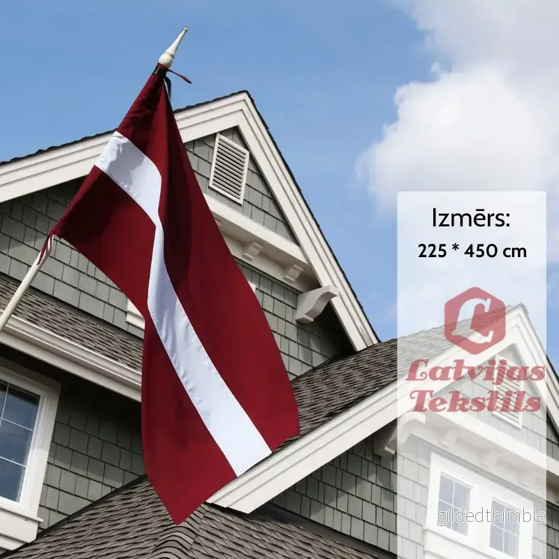 Latvijas karogs fasādei | 225 * 450 cm | Gabardīna audums