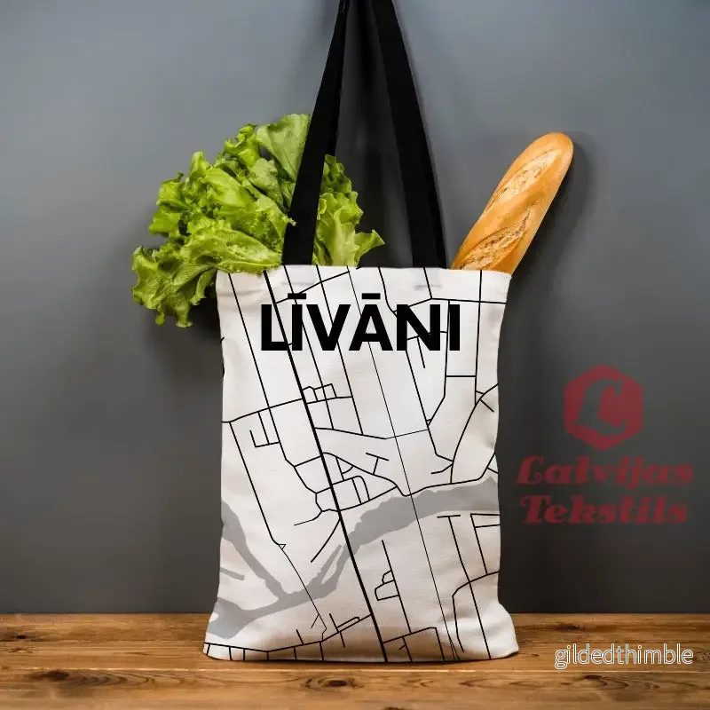 Lina vai kokvilnas auduma maisiņš ”Līvāni”
