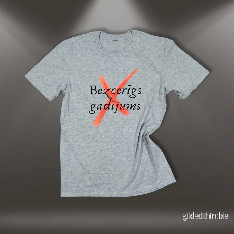 Kokvilnas T-krekls ”Bezcerīgs gadījums” | pelēks Kokvilnas T-krekls ”Bezcerīgs gadījums” | pelēks