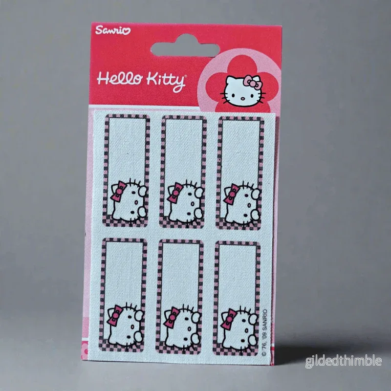 Tygettiketter Hello Kitty - Strykbara Etiketter Bomull & Polyester. - Bild 3
