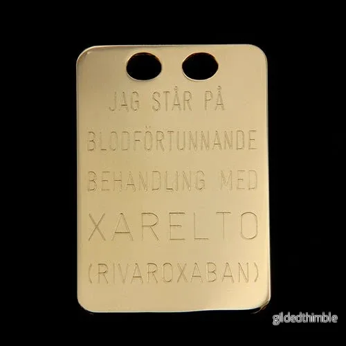 Xareltobricka i förgyllt silver 27x19mm Xareltobricka i förgyllt silver 27x19mm