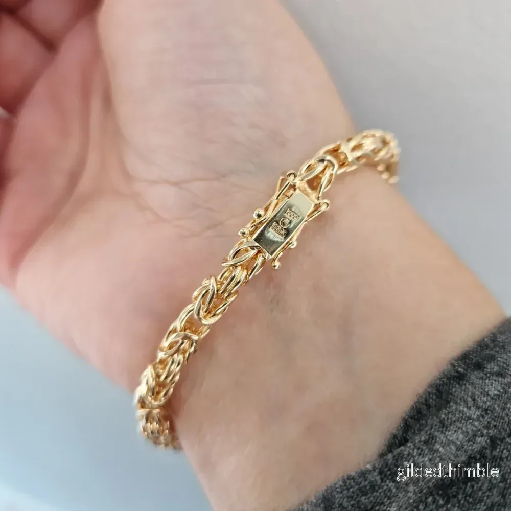 Armband kejsarlänk 18k guld 5MM - Bild 2