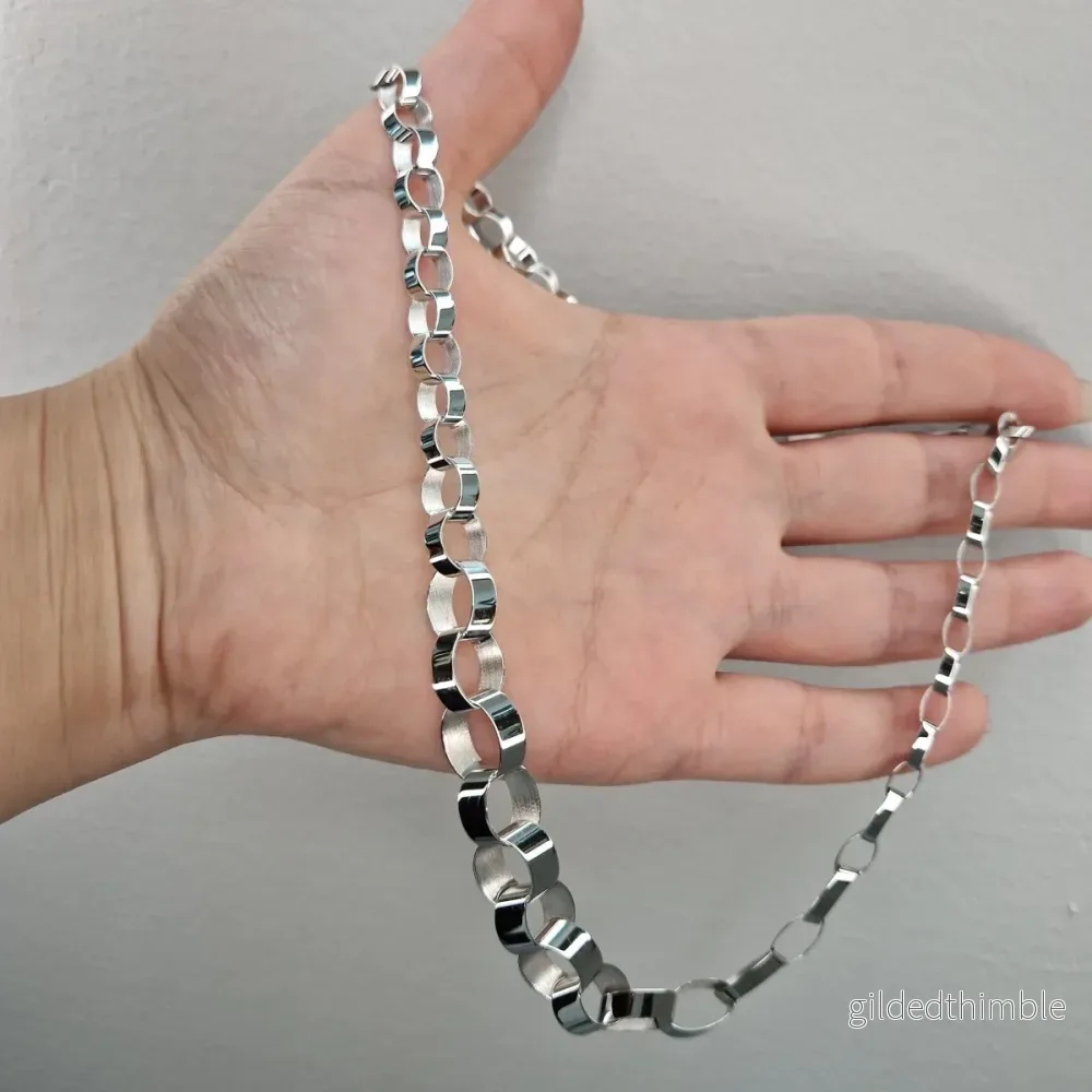 Halsband ovala ringar 18k vitguld - Bild 3