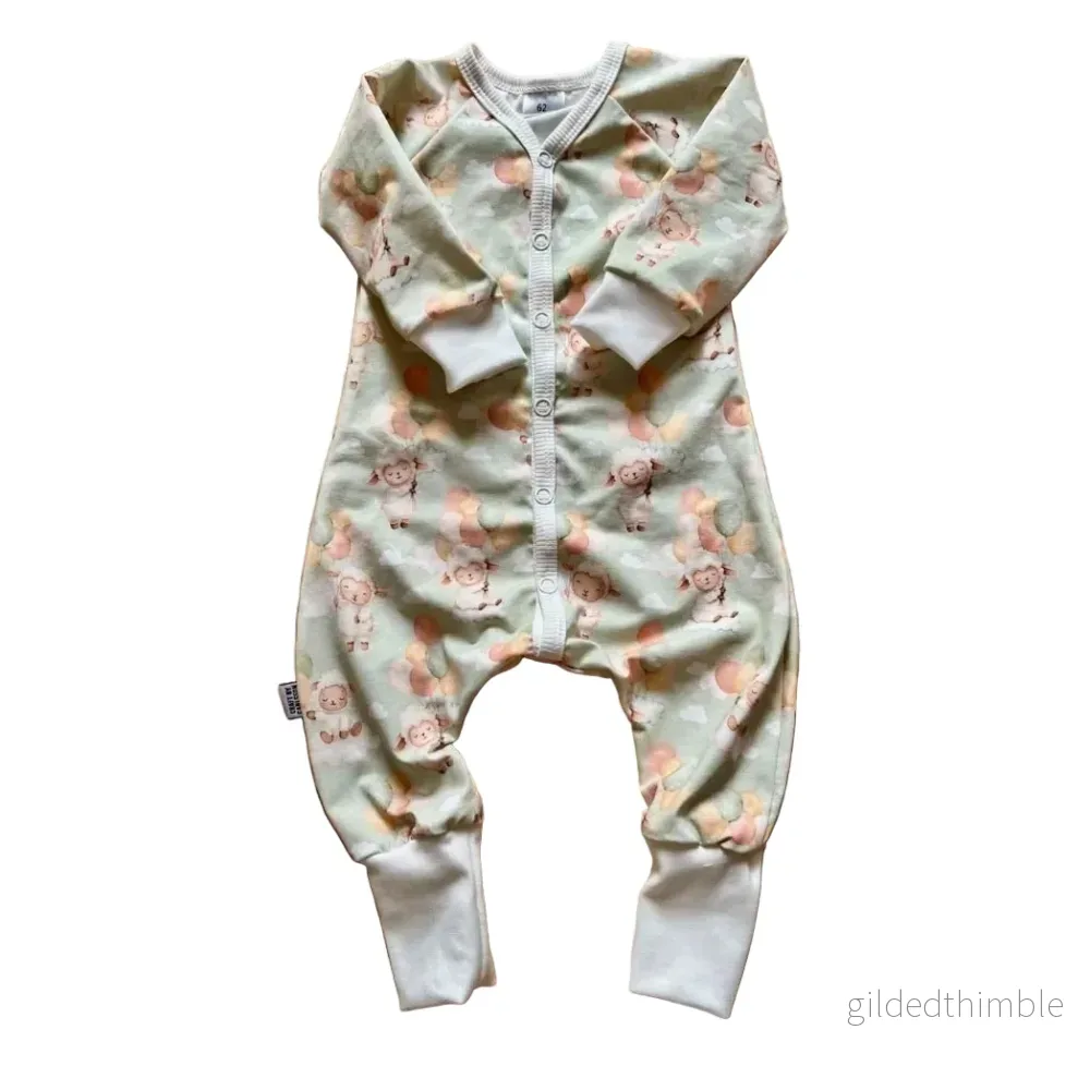 Pyjamas baby & barn, stl 50-92, en mån till två år | Onepiece | Lamm med ballonger Pyjamas baby & barn, stl 50-92, en mån till två år | Onepiece | Lamm med ballonger
