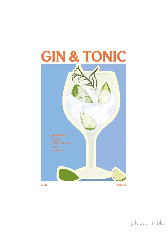 Elin PK Poster – Gin & Tonic Elin PK Poster – Gin & Tonic