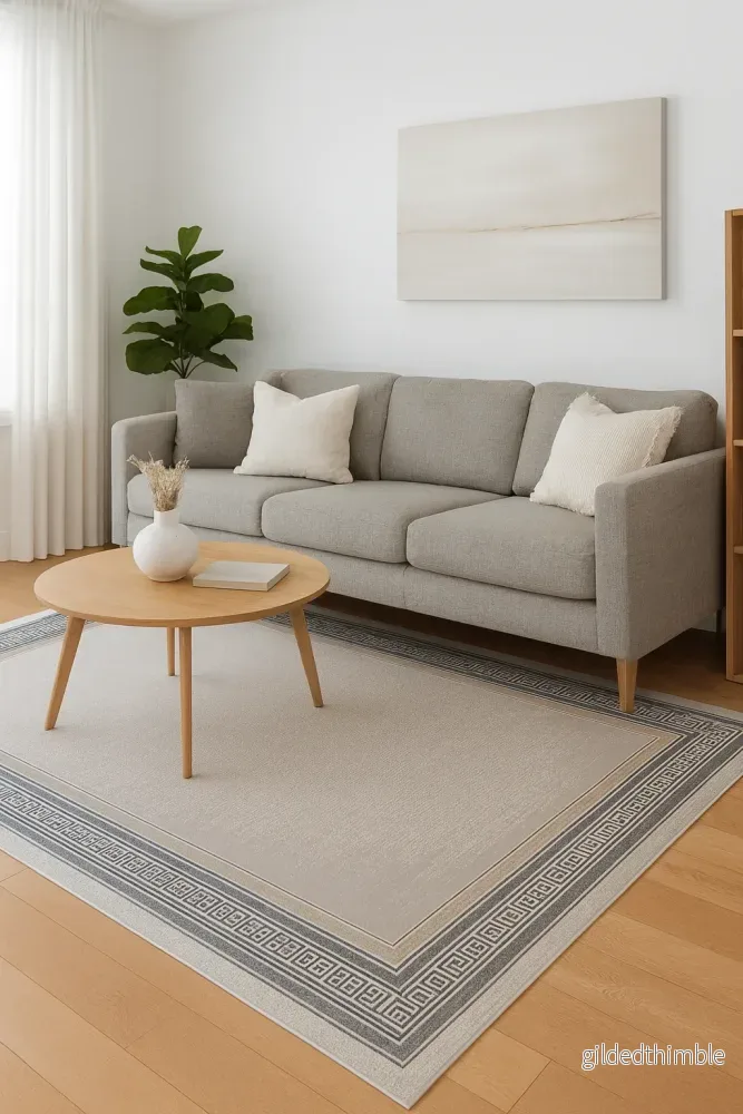 Alvin 01 KlassLjus matta – Tidlös elegans med grekisk kantdesign - Bild 2