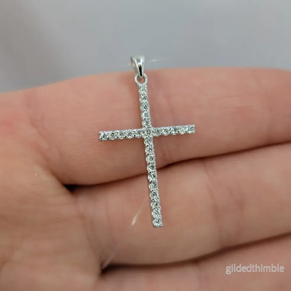 Diamant kors 18k vitguld 0,13 Carat Diamant kors 18k vitguld 0,13 Carat