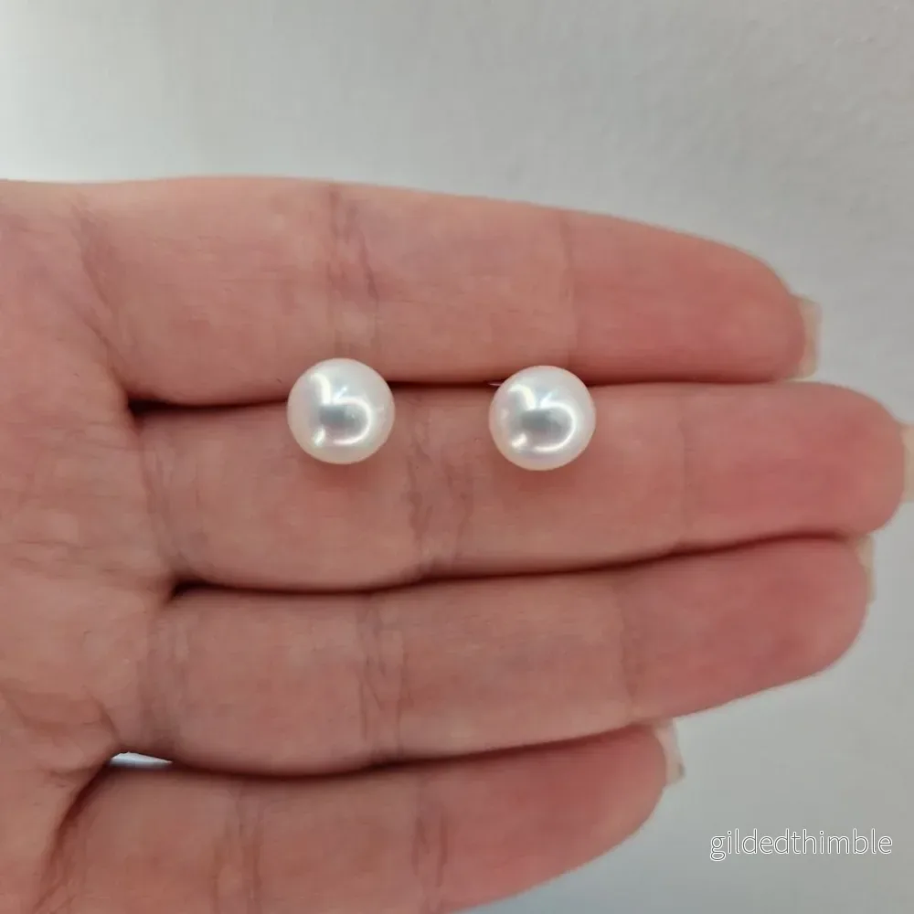 Sötvattenspärlor 8mm 18k guld Sötvattenspärlor 8mm 18k guld