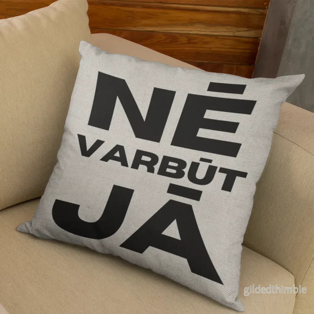 Dekoratīvais spilvens | kolekcija «Man Nav Ko Teikt» | «Nē vabūt Jā» - Bild 2