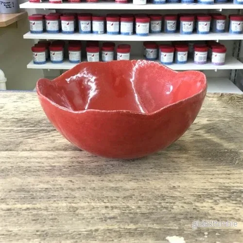 Lergodsglasyr 9602 Fire Red - Bild 3