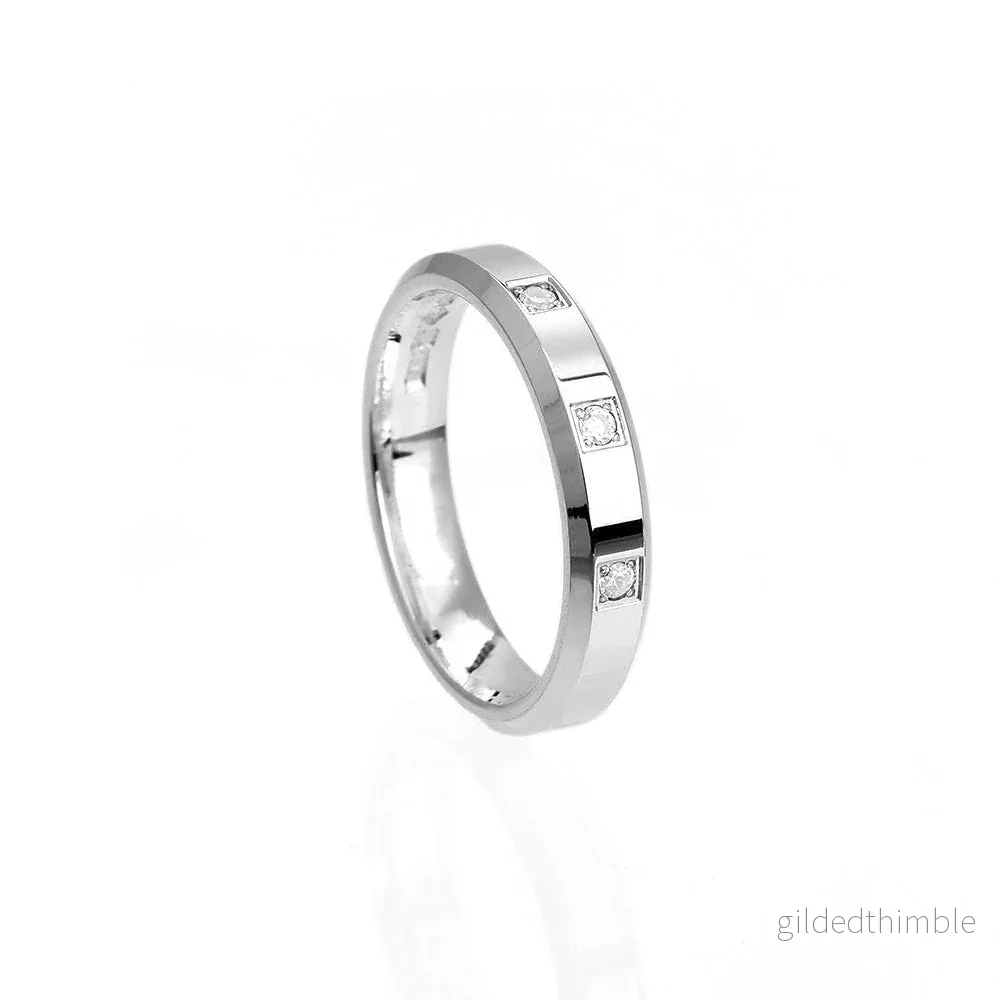 Vigselring Margit 18k vitguld