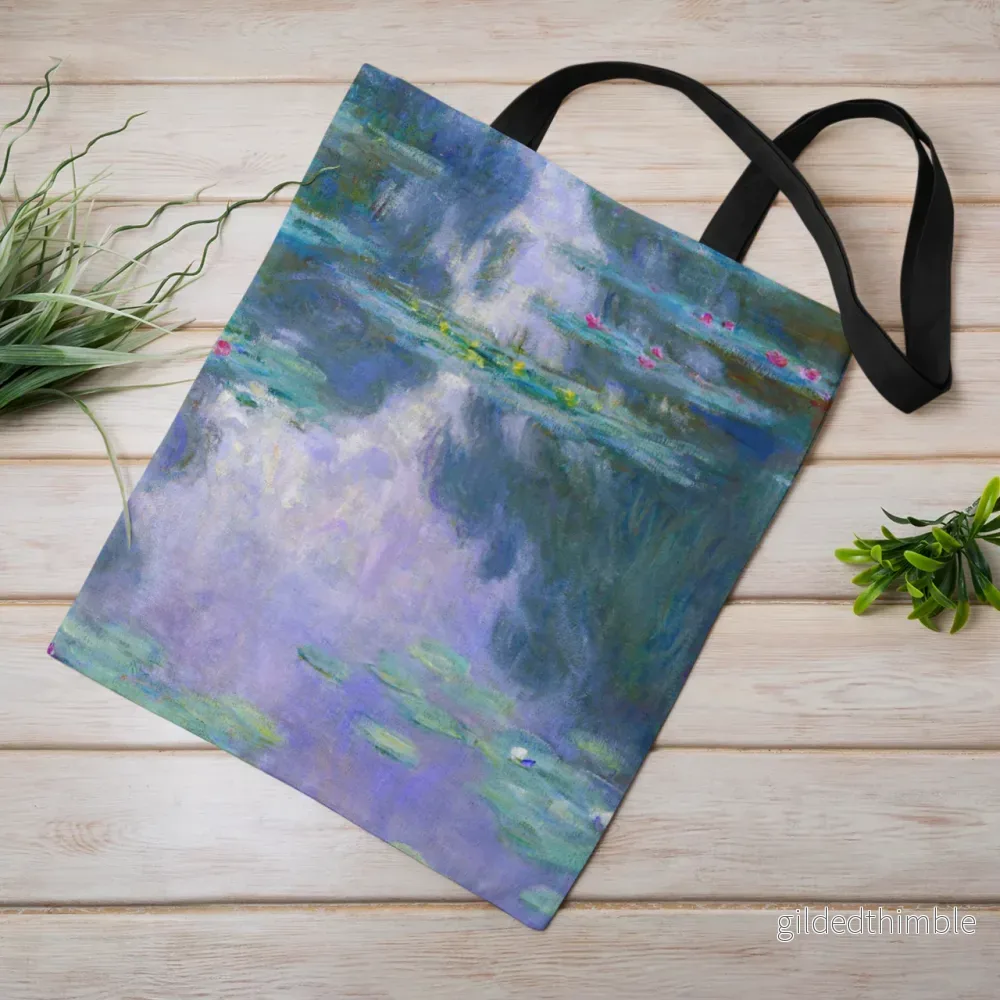 Lina vai kokvilnas auduma maisiņš «Water Lilies» | Kolekcija «Claude Monet» Lina vai kokvilnas auduma maisiņš «Water Lilies» | Kolekcija «Claude Monet»